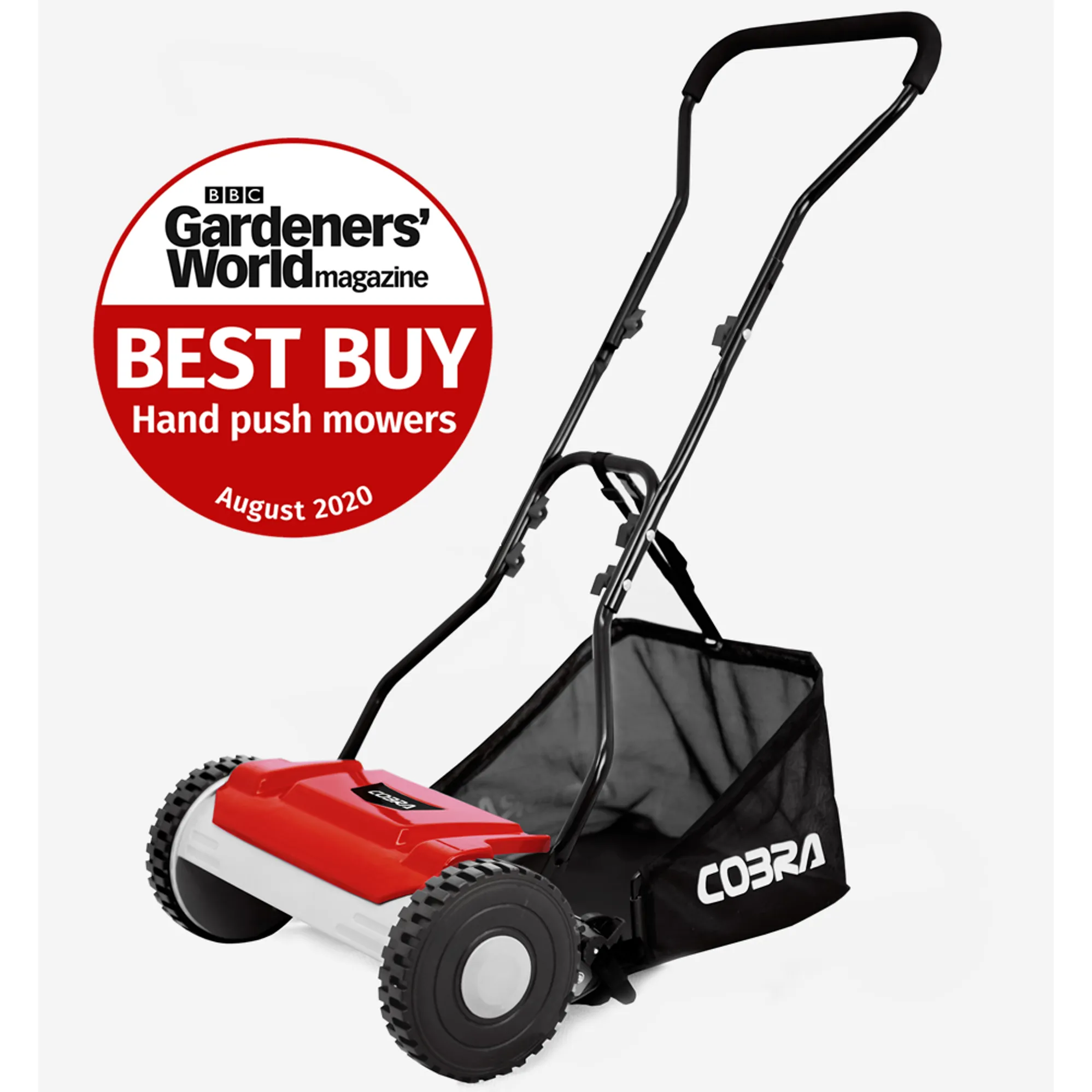 Grass Cutter Manual Mower With Bag Hand Lawn Mower 38cm Cut